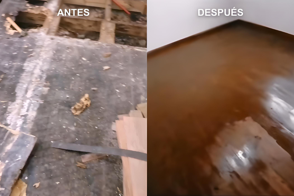 Instalación de piso flotante.